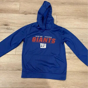 NFL Team Apparel New York Giants Youth Medium (10/12) Hoodie Kangaroo Pocket EUC